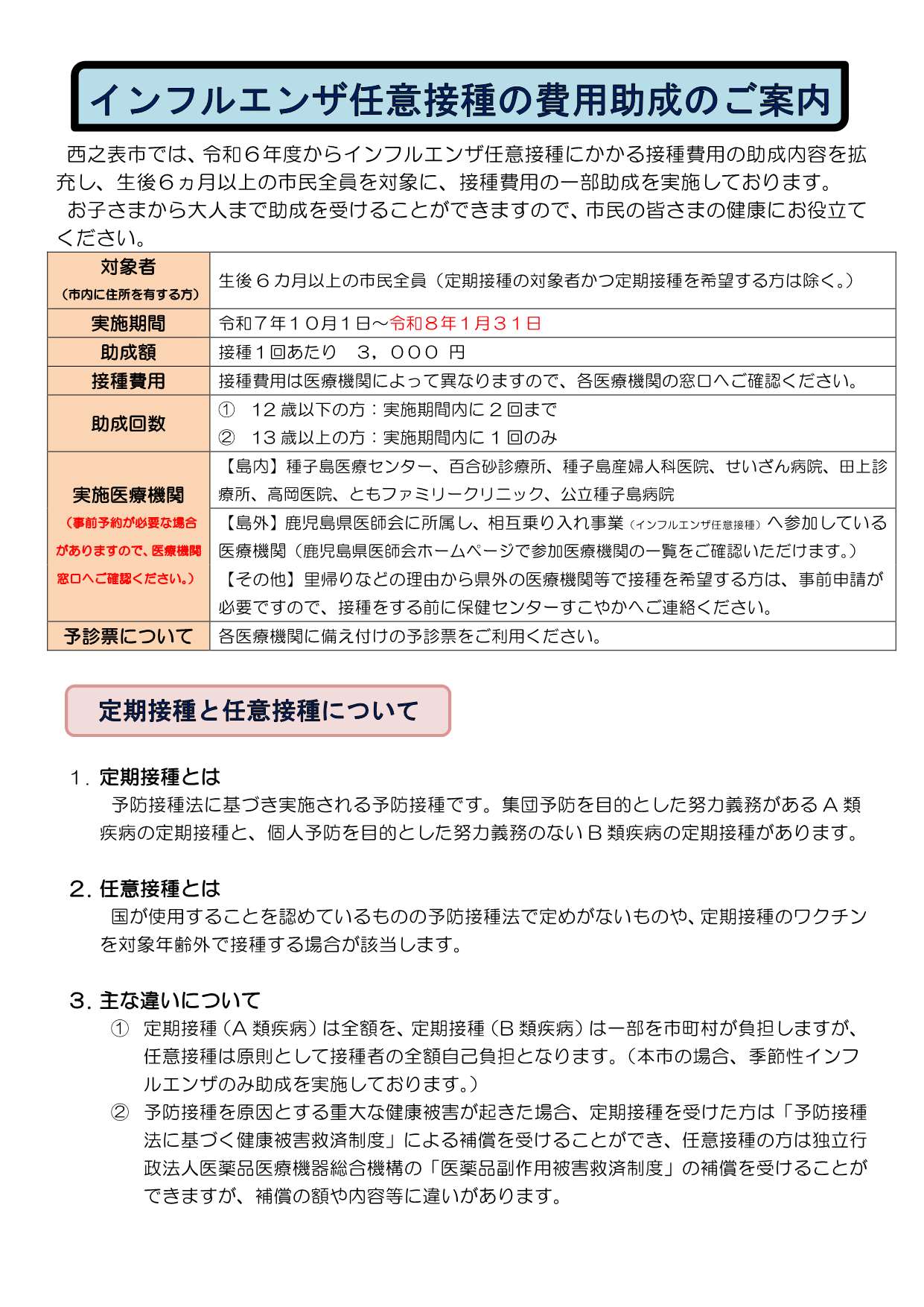 すこやかだより秋号3ページ