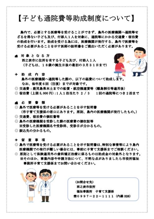 子ども通院費等助成制度について